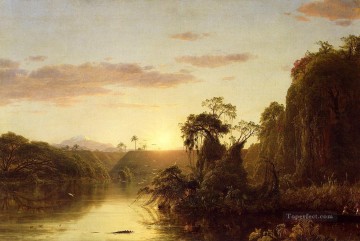 風景 Painting - ラ・マグダレナ 別名マグダレナの風景 ハドソン川 フレデリック・エドウィン教会の風景